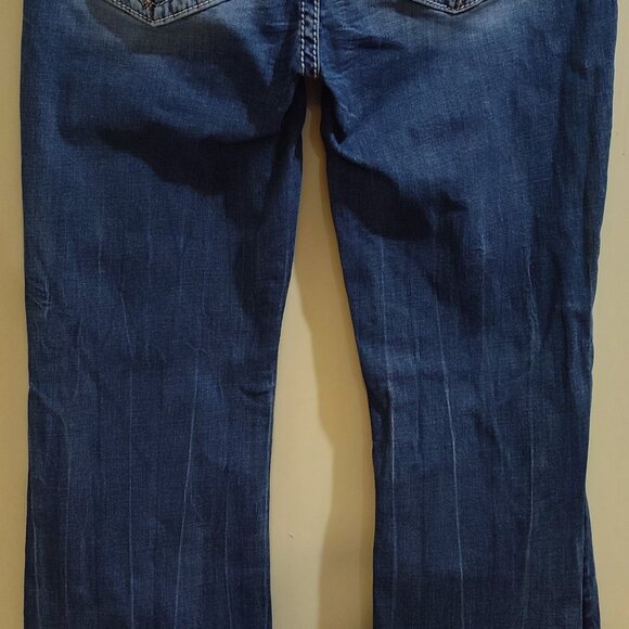 Miss Me Size 31 Sequined Embroidered Embellished Mid-Rise Bootcut Style M9190BV - Picture 6 of 9